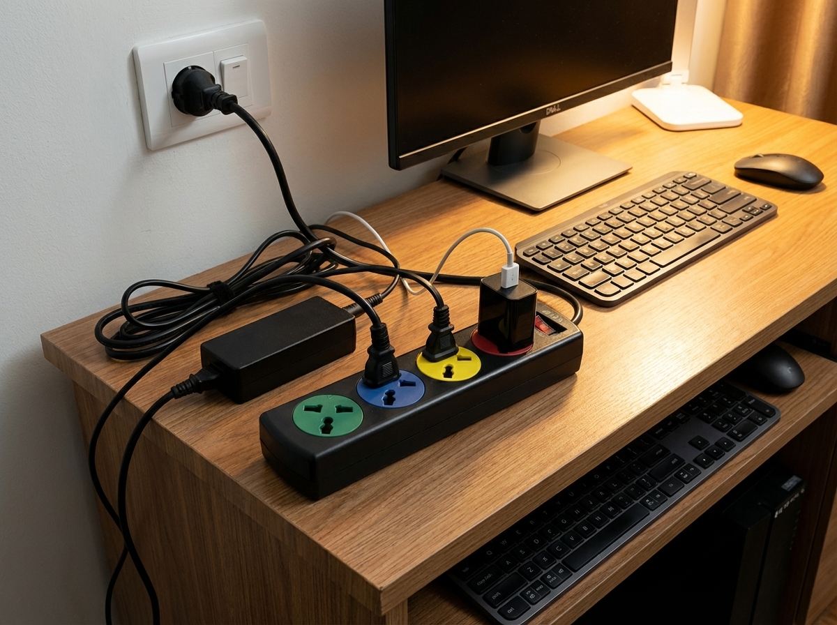 Ổ Cắm LiOA 4DND5.3.10 (4 Lỗ - 5m - 3 Lõi) Tiếp Địa An Toàn